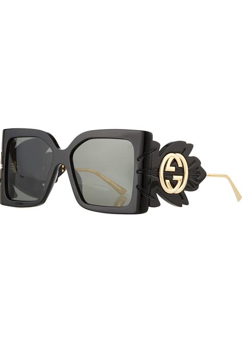 gucci men oversized square-frame acetate glasses|authentic gucci oversized sunglasses.